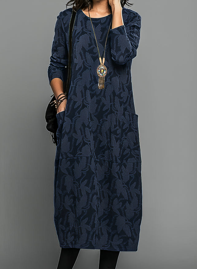 Quireya | Women's Elegant Long Sleeve Maxi Dress