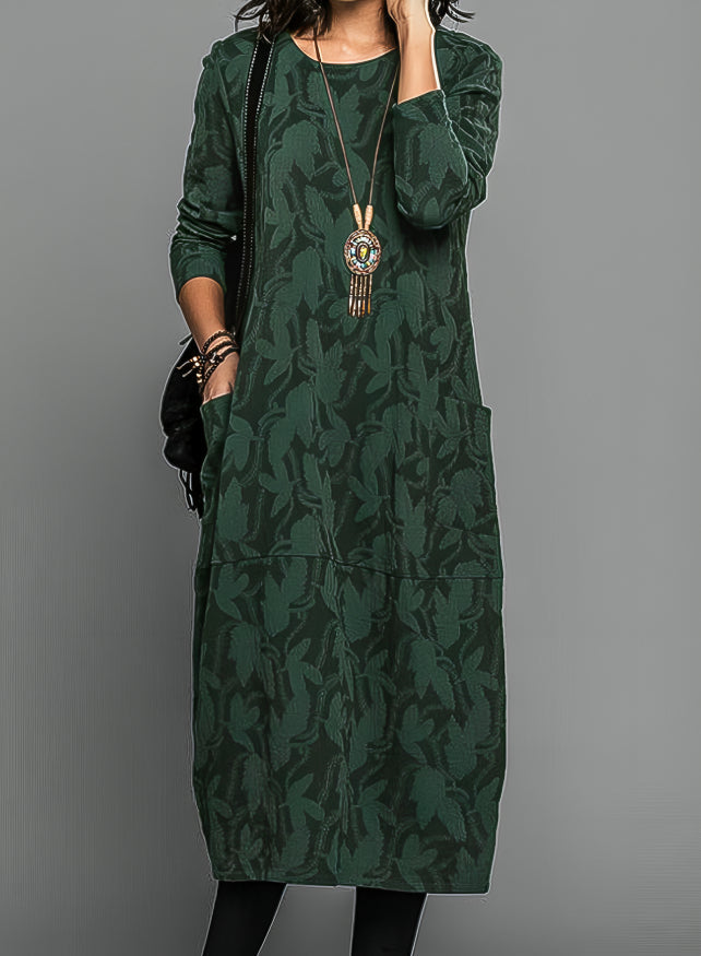 Quireya | Women's Elegant Long Sleeve Maxi Dress