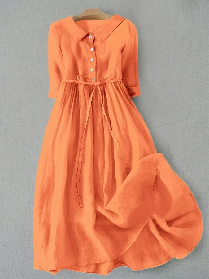 Rosalind | Women's Casual Belted Midi Dress