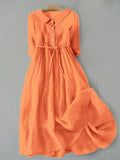Rosalind | Women's Casual Belted Midi Dress