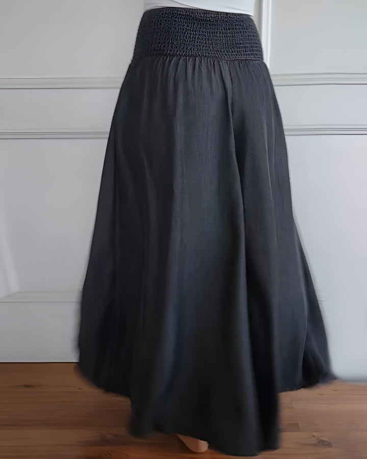 Odette | Women's Smocked Elastic-Waist Wide-Leg Pants