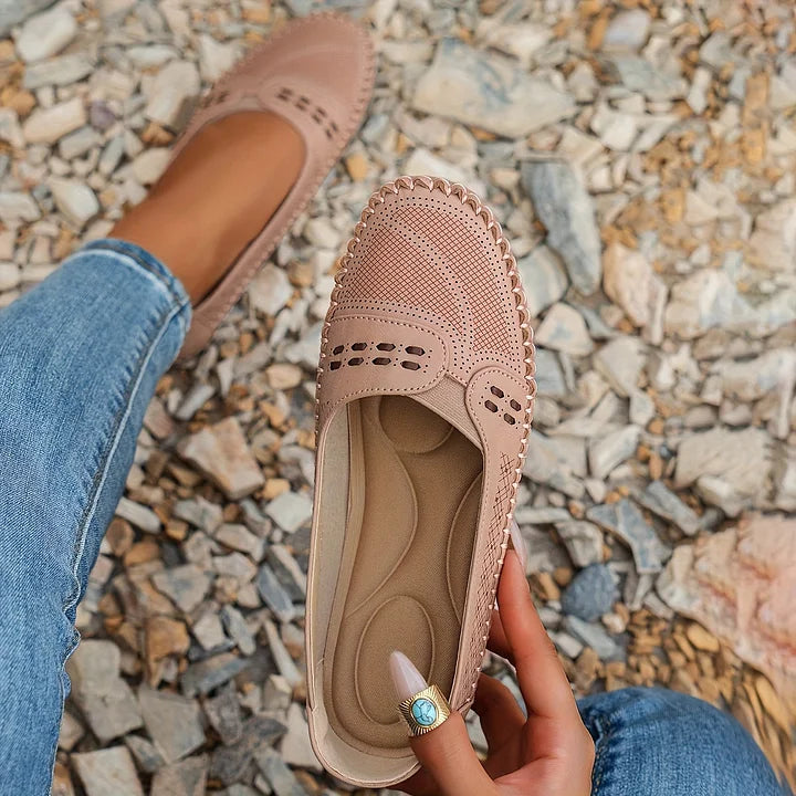 Delphine | Women's Slip-On Stud Detail Loafers