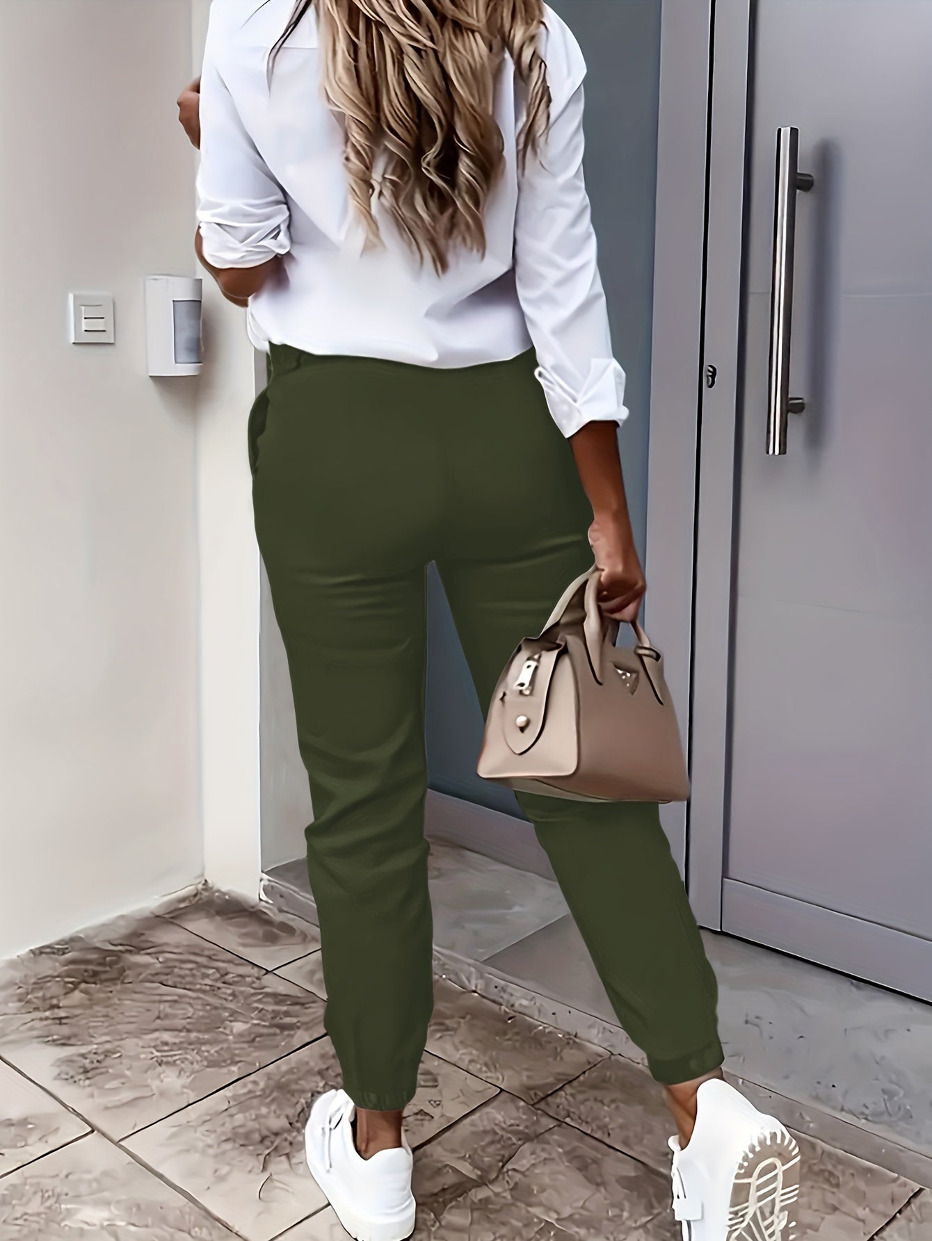 Calythea | Women's High Waist Tapered Slim Trousers