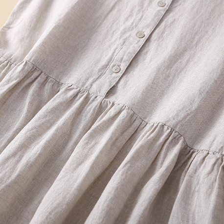 Rosalind | Women's Casual Belted Cotton Midi Dress