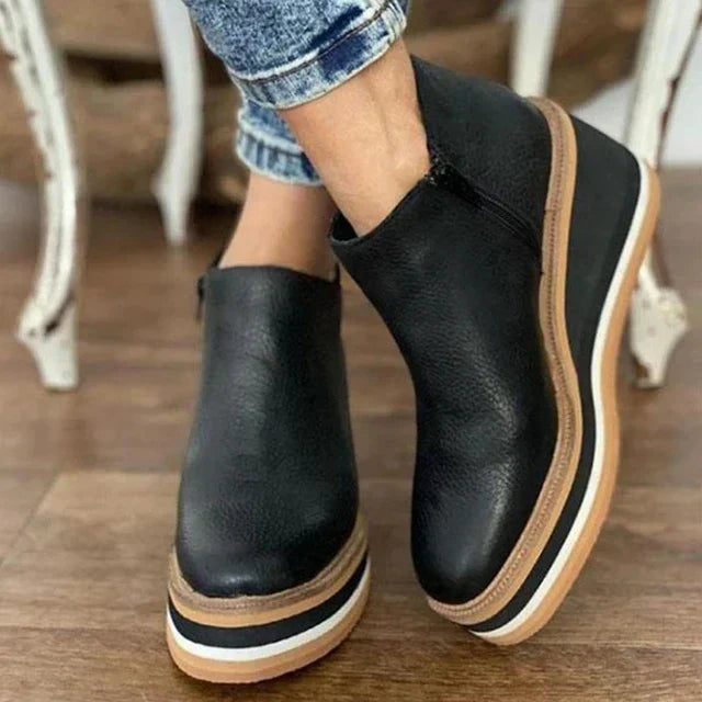 Mirethia | Women's Summer Platform Slip-On Ankle Boots