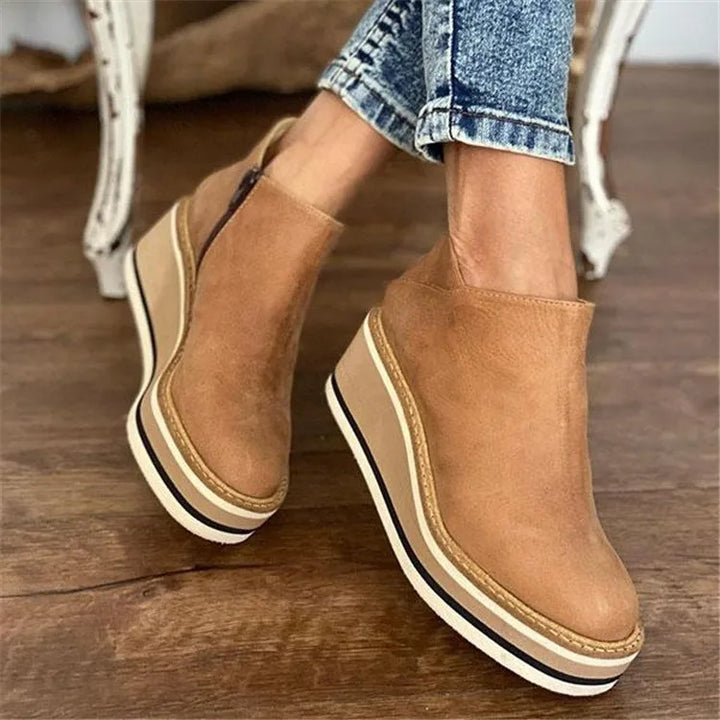 Mirethia | Women's Summer Platform Slip-On Ankle Boots
