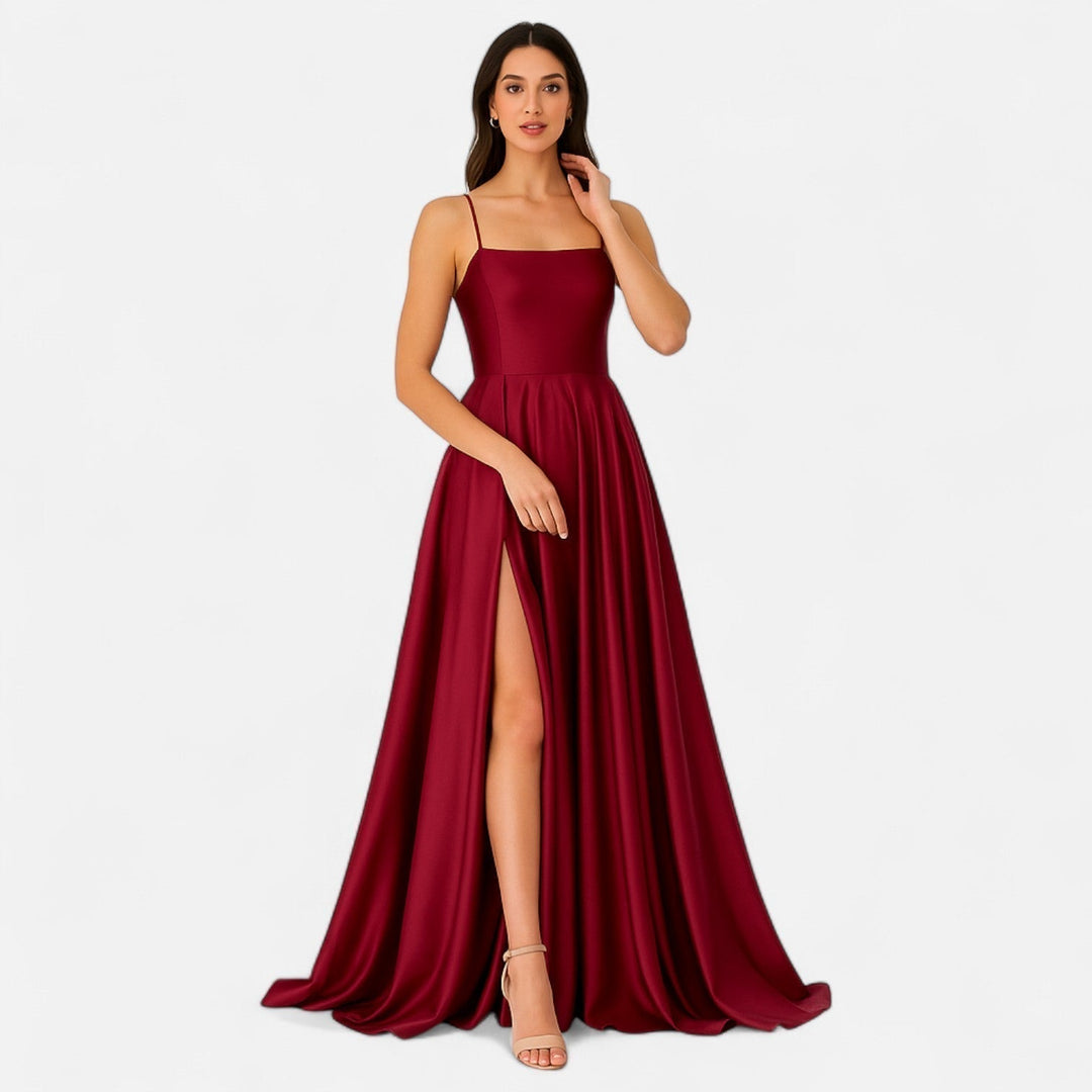 Eadlyn | Women's Elegant Spaghetti Strap Slit Maxi Dress