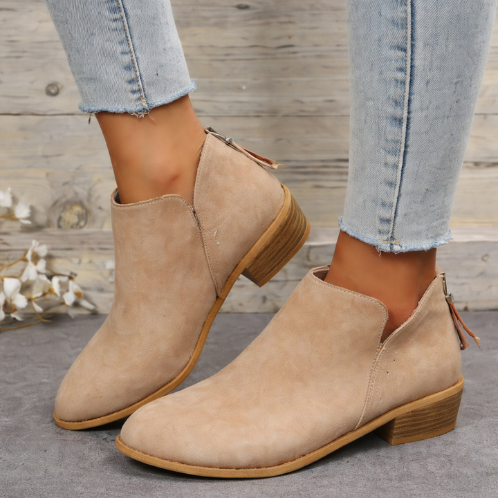 Juniper | Women's Pointed-Toe V-Cut Ankle Boots