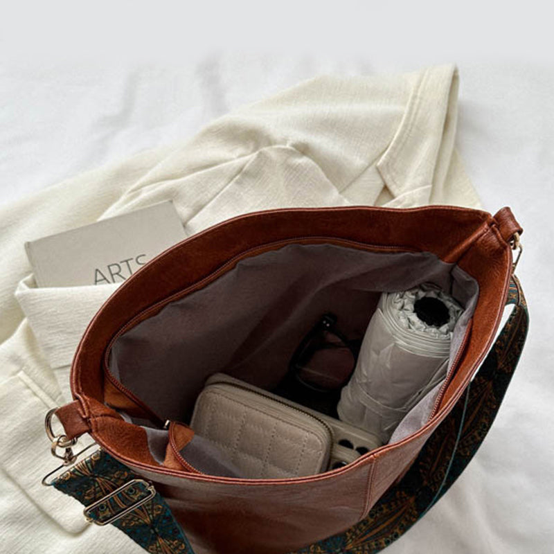 Calista | Women's Leather Hobo Shoulder Tote Bag