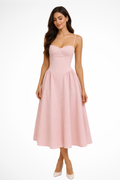 Amalthea | Women's Elegant Corset Bodice A-Line Midi Dress