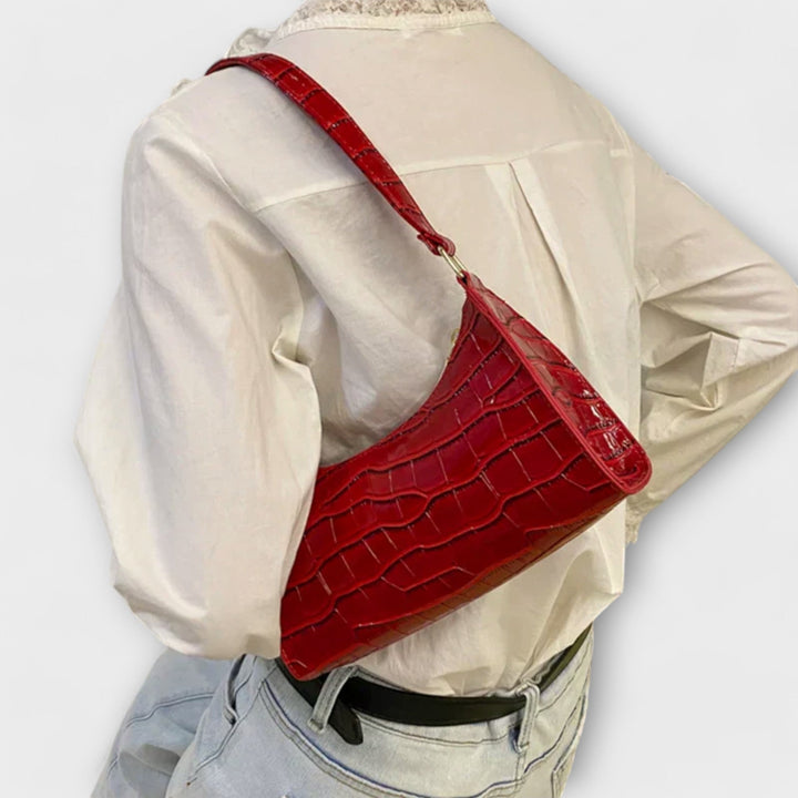 Brenna | Women's Chic Croc-Embossed Shoulder Bag