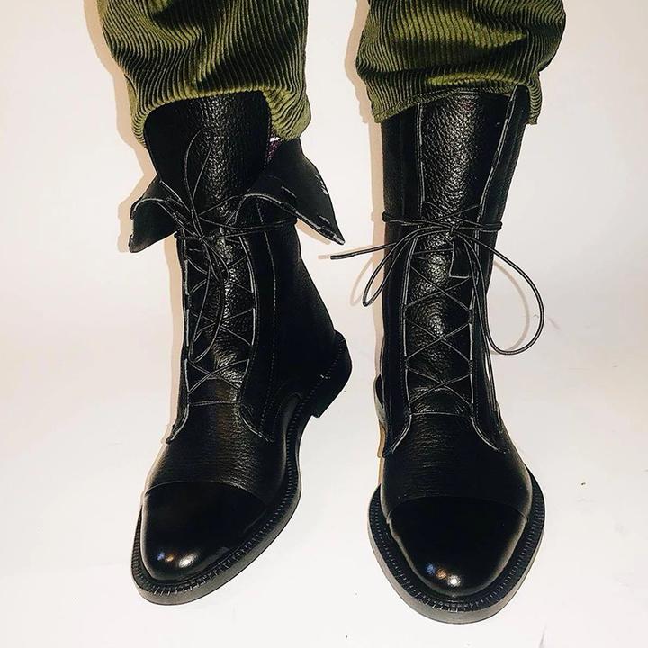 Marixa | Women's Lace-Up Mid Calf High Heel Boots