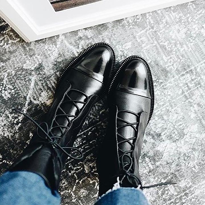 Marixa | Women's Lace-Up Mid Calf High Heel Boots