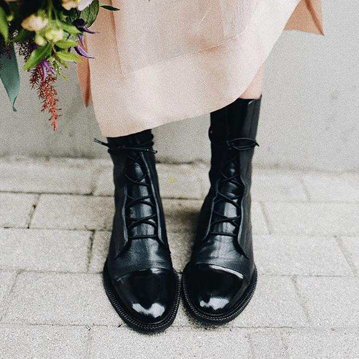 Marixa | Women's Lace-Up Mid Calf High Heel Boots