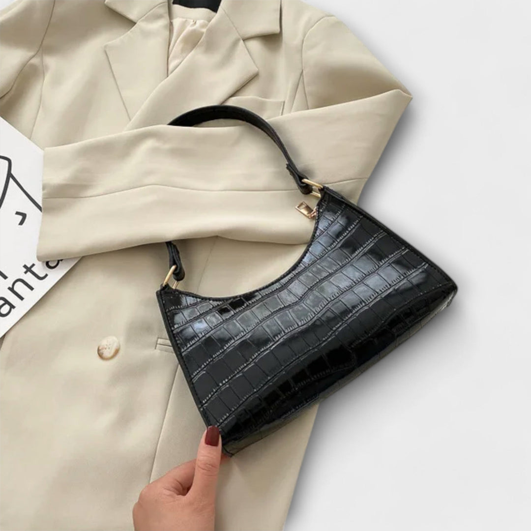 Brenna | Women's Chic Croc-Embossed Shoulder Bag