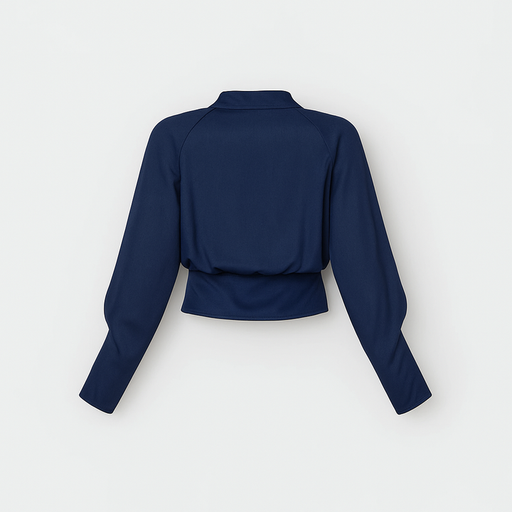 Elsin | Women's Elegant Wrap Puff Sleeve Blouse