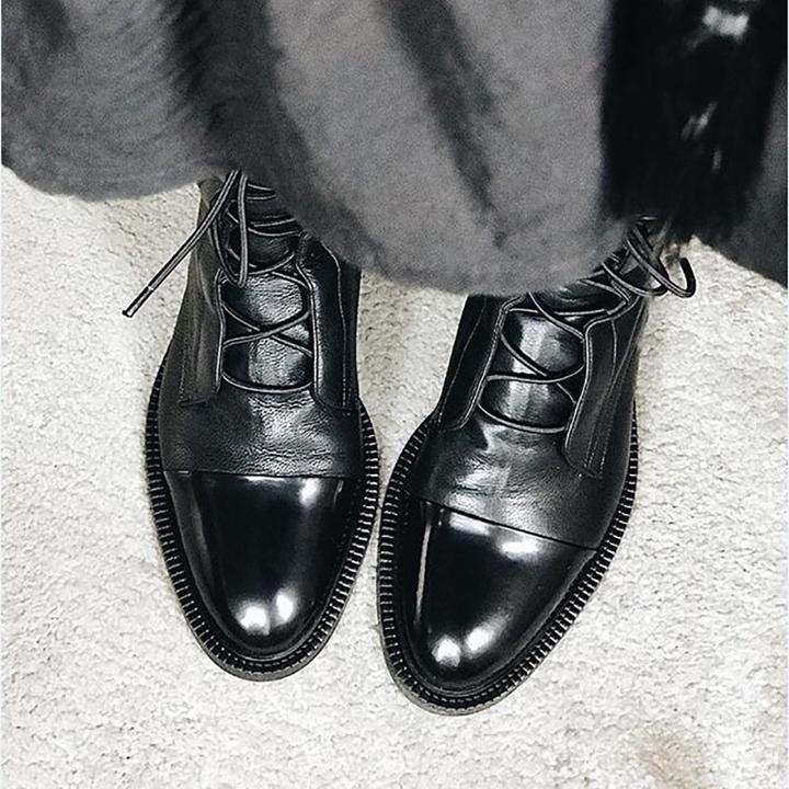 Marixa | Women's Lace-Up Mid Calf High Heel Boots