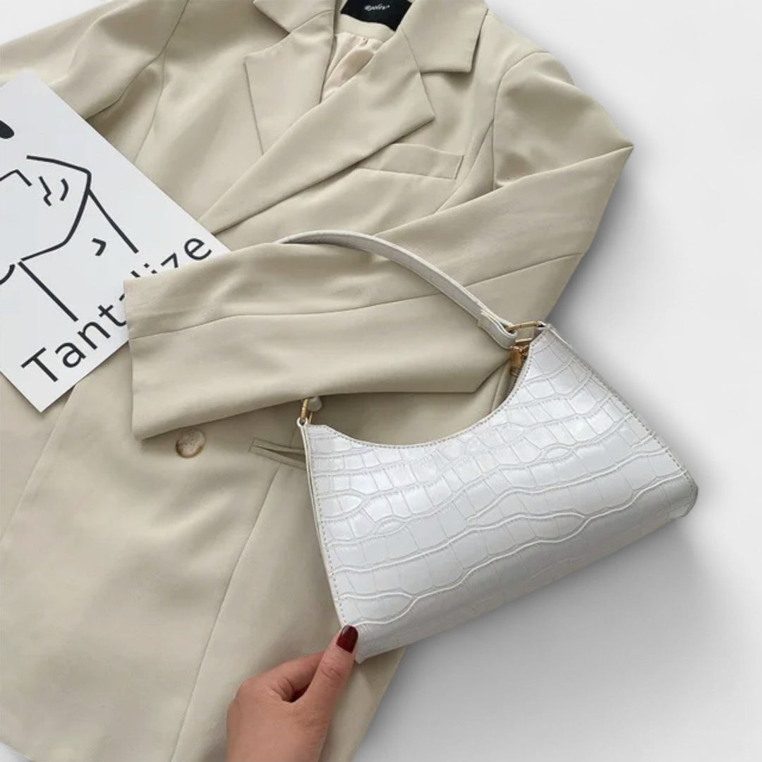 Brenna | Women's Chic Croc-Embossed Shoulder Bag