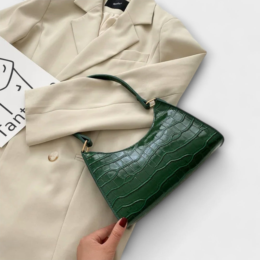 Brenna | Women's Chic Croc-Embossed Shoulder Bag
