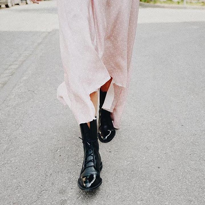 Marixa | Women's Lace-Up Mid Calf High Heel Boots