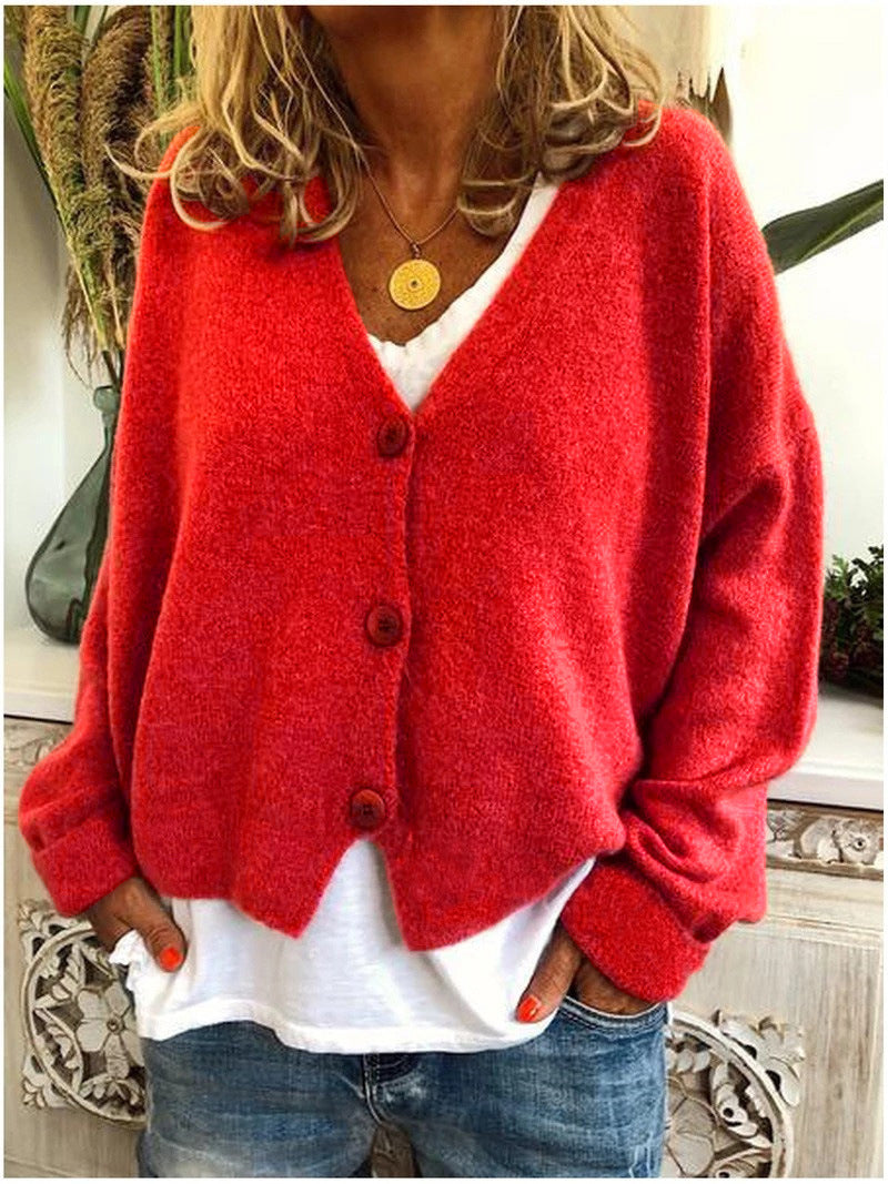 Alouette | Women's Knit Button-Up Relaxed Fit Cardigan