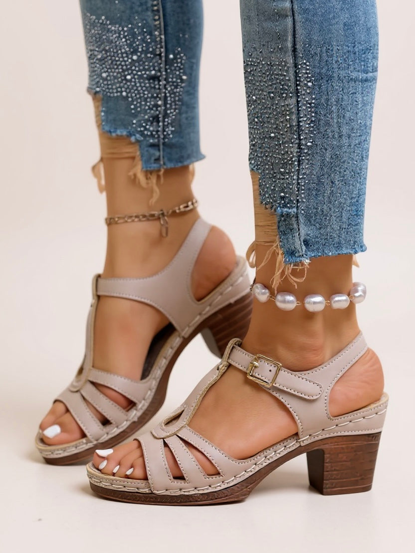 Yseult | Women's Block Heel Strappy Sandals