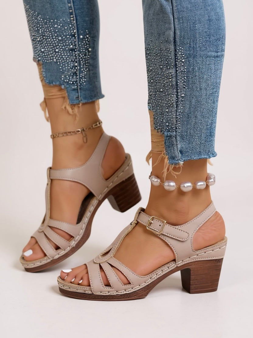 Yseult | Women's Block Heel Strappy Sandals