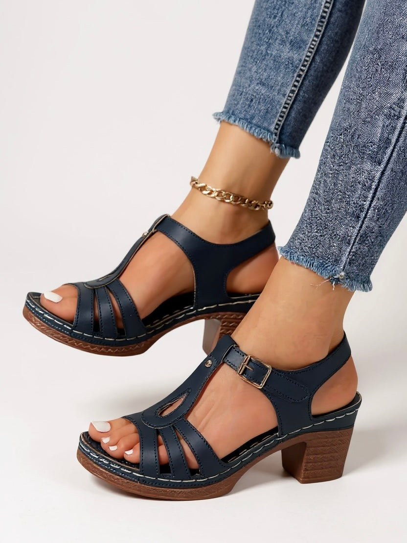 Yseult | Women's Block Heel Strappy Sandals