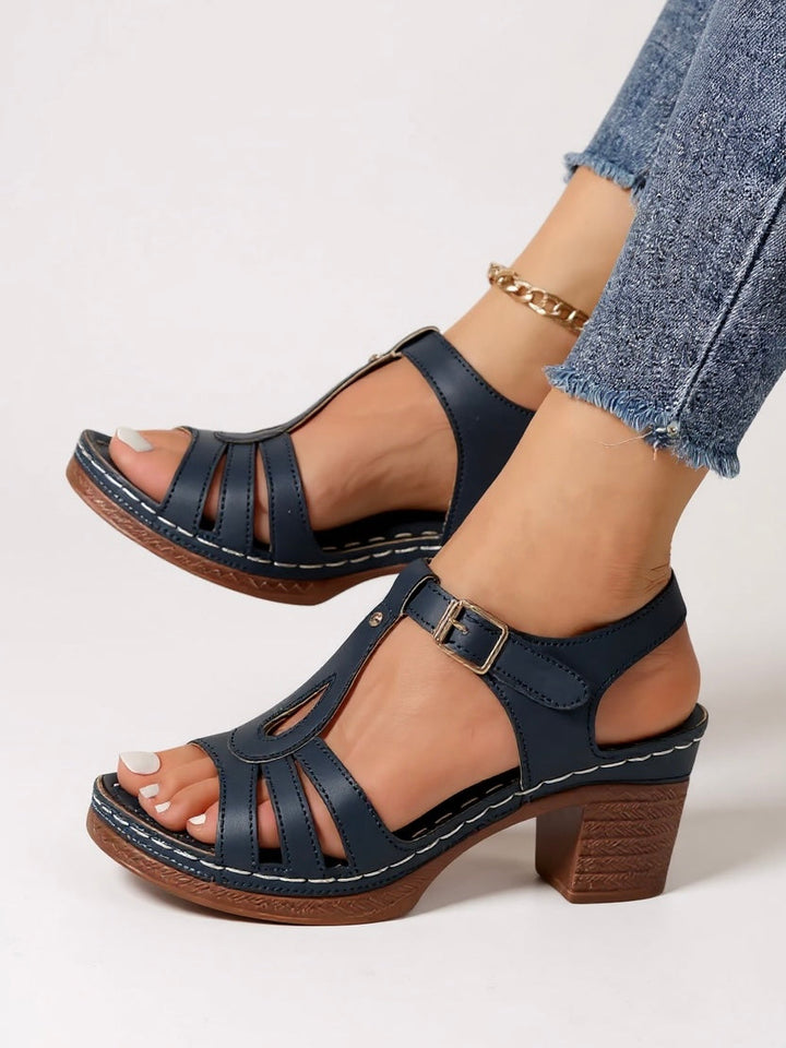 Yseult | Women's Block Heel Strappy Sandals