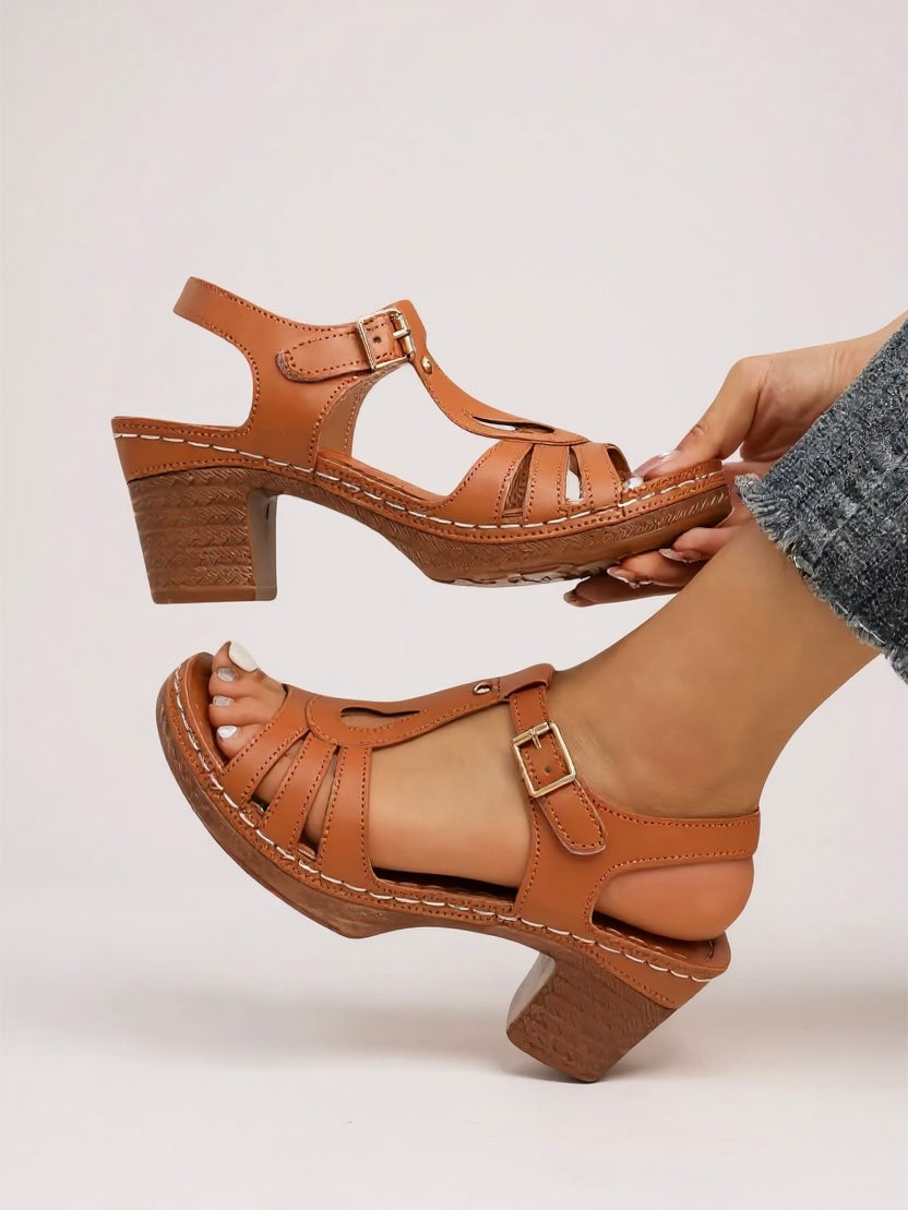 Yseult | Women's Block Heel Strappy Sandals