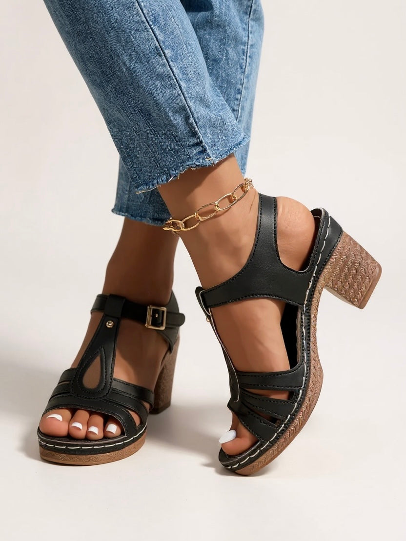 Yseult | Women's Block Heel Strappy Sandals