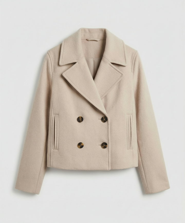 Theolise | Women's Chic Double-Breasted Cropped Jacket