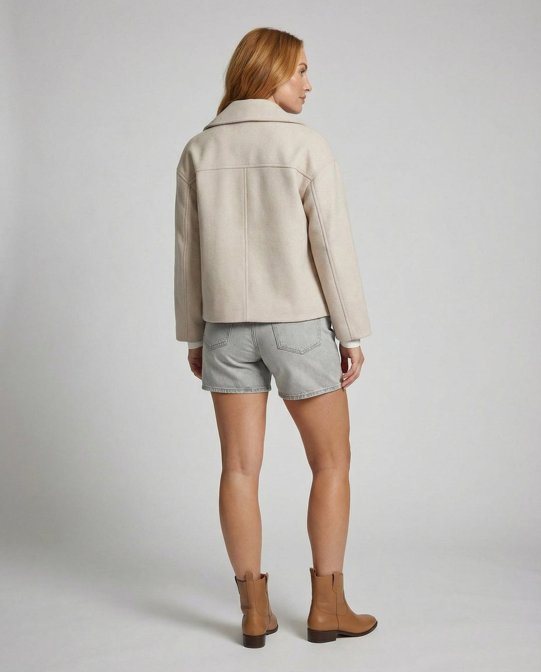Theolise | Women's Chic Double-Breasted Cropped Jacket