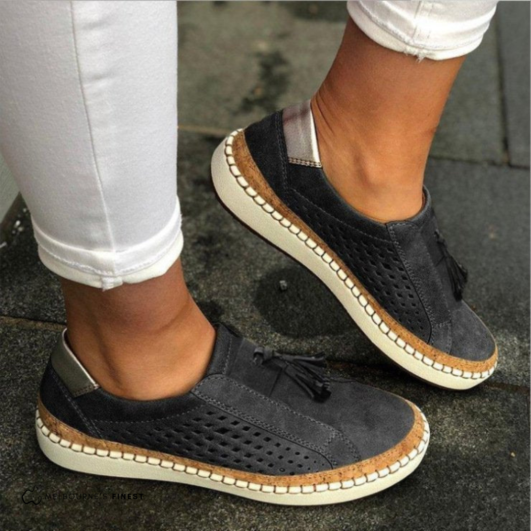 Tanaquil | Women's Tassel Lace Slip-On Sneakers