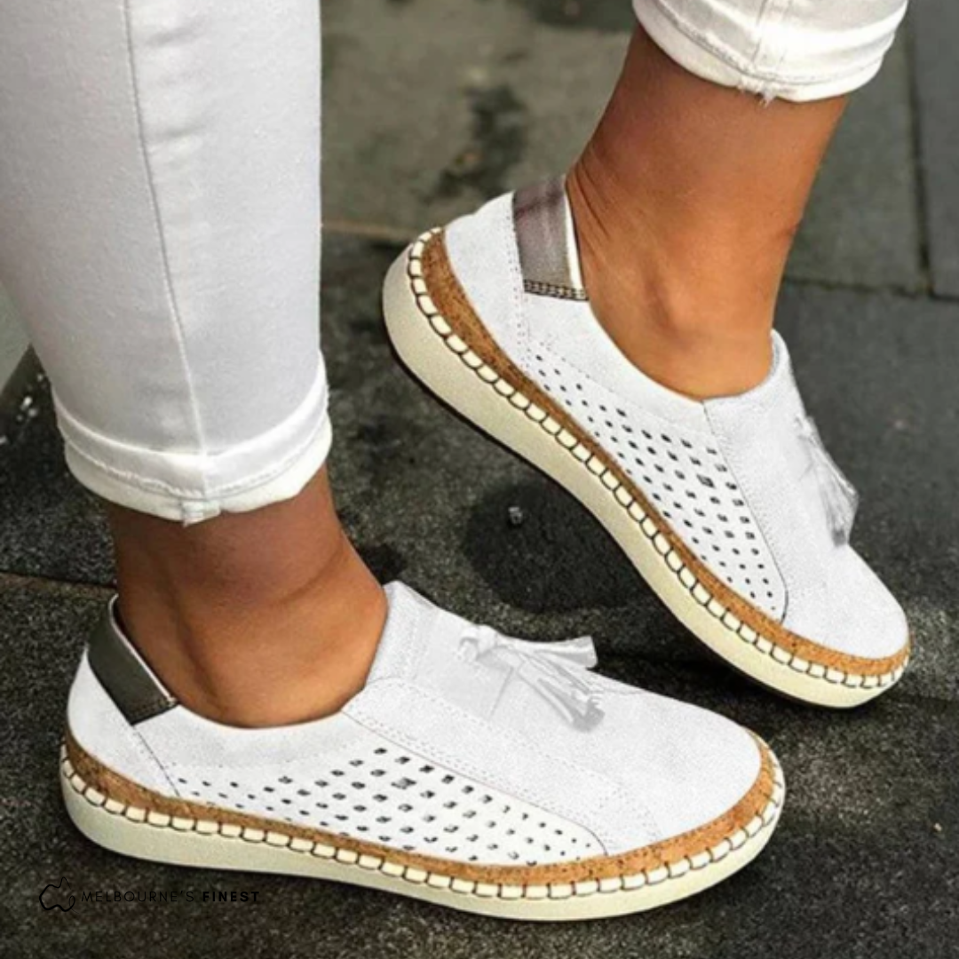 Tanaquil | Women's Tassel Lace Slip-On Sneakers