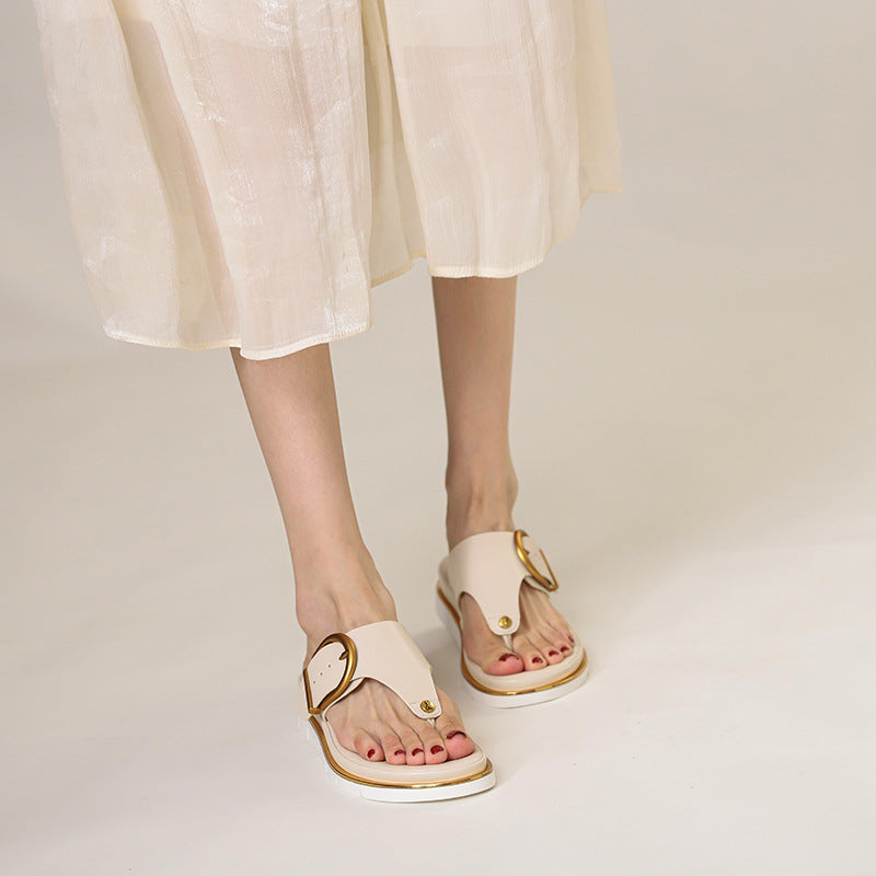 Xiomarette | Women's Cushioned Thong Slide Sandals