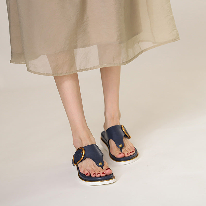Xiomarette | Women's Cushioned Thong Slide Sandals