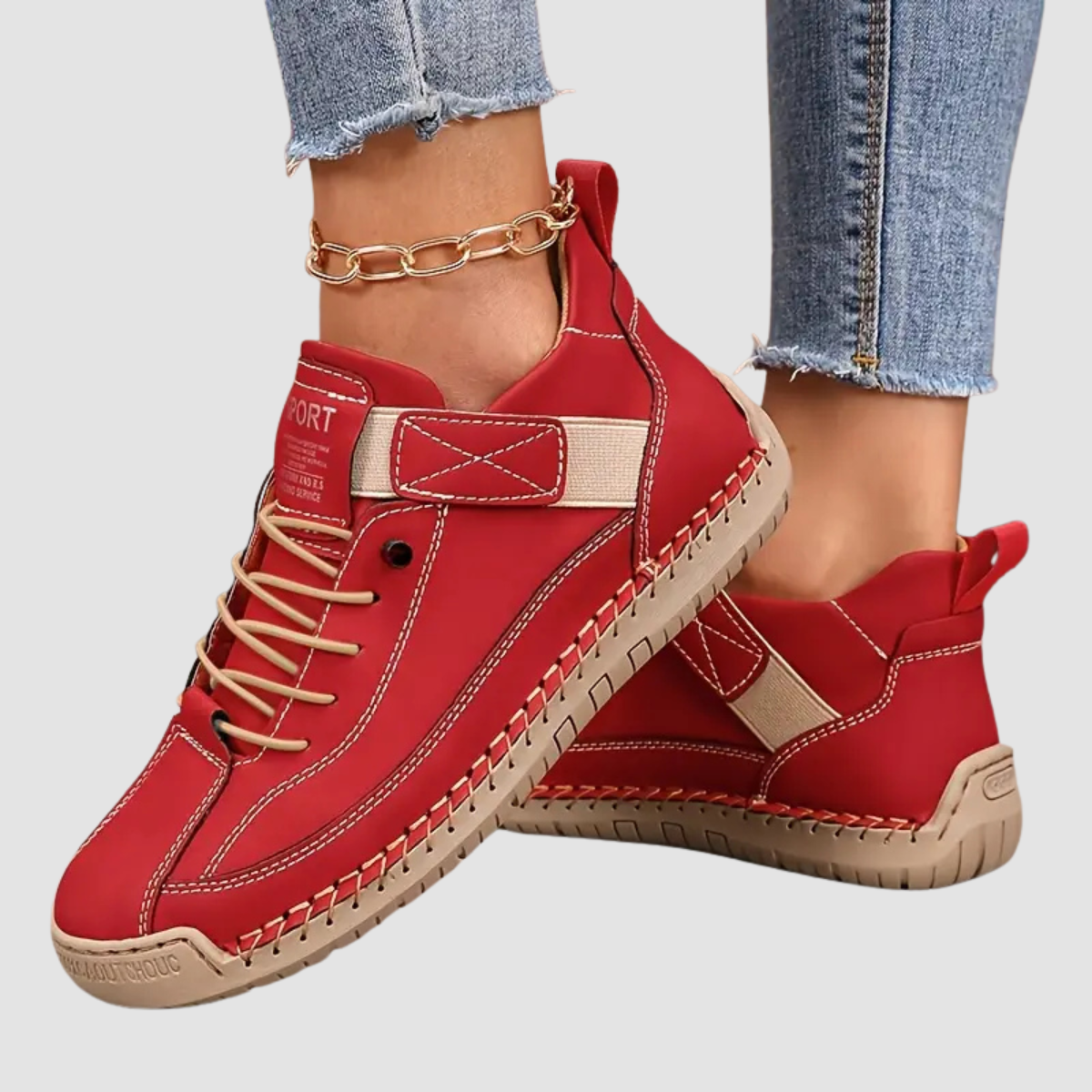 Iverra | Women's Lace-Up Strap Closure Sneakers
