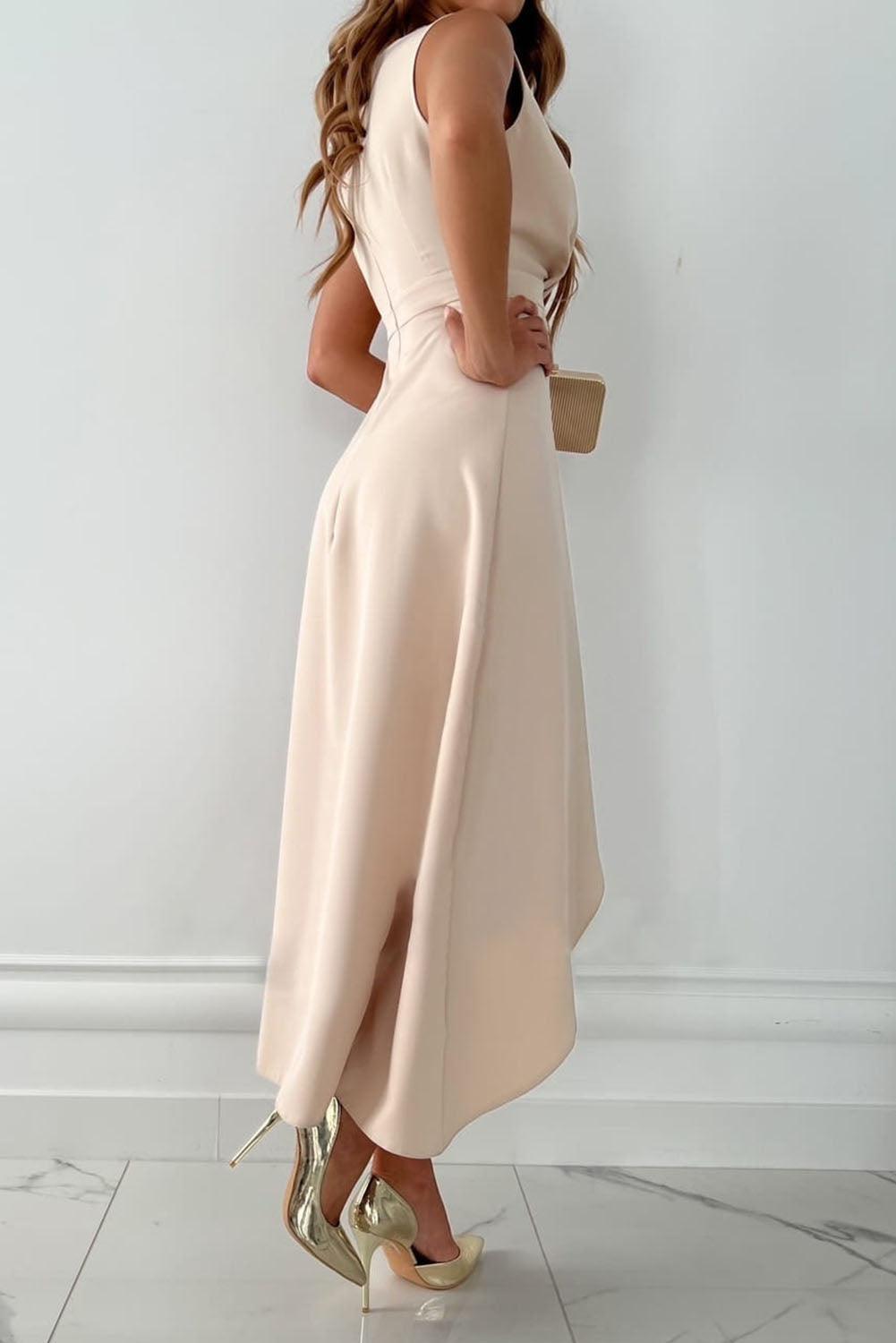 Saphirae | Women's V-Neck Wrap Summer Midi Dress