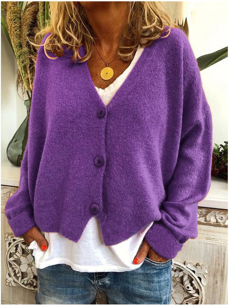 Alouette | Women's Knit Button-Up Relaxed Fit Cardigan