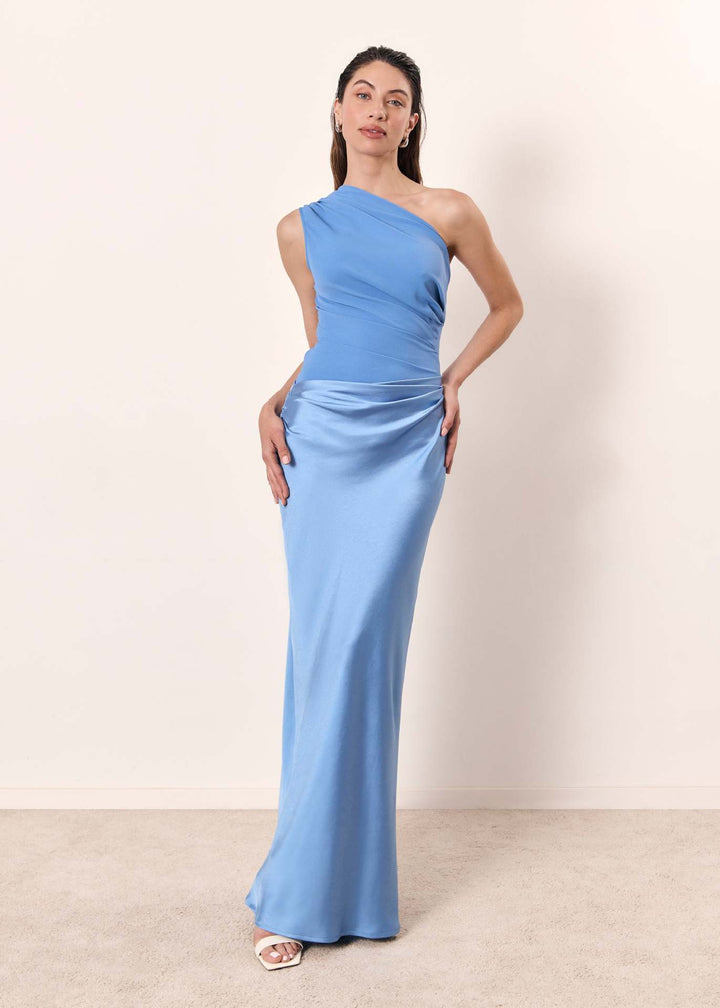 Vireya | Women's One-Shoulder Elegant Midi Dress