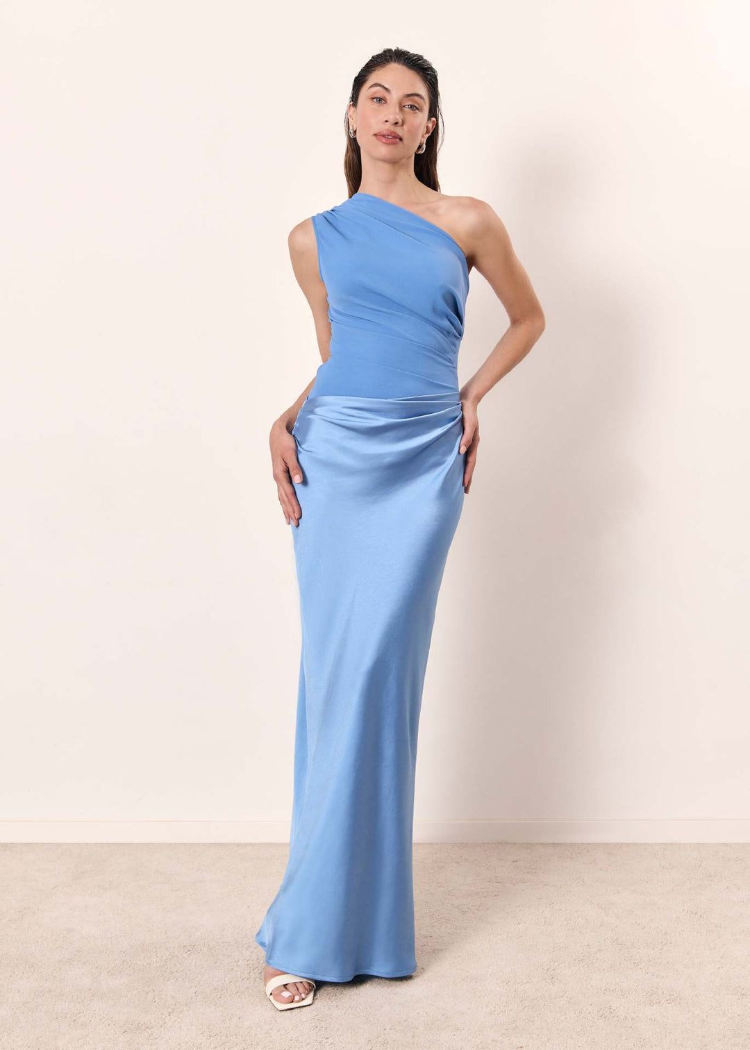 Vireya | Women's One-Shoulder Elegant Midi Dress