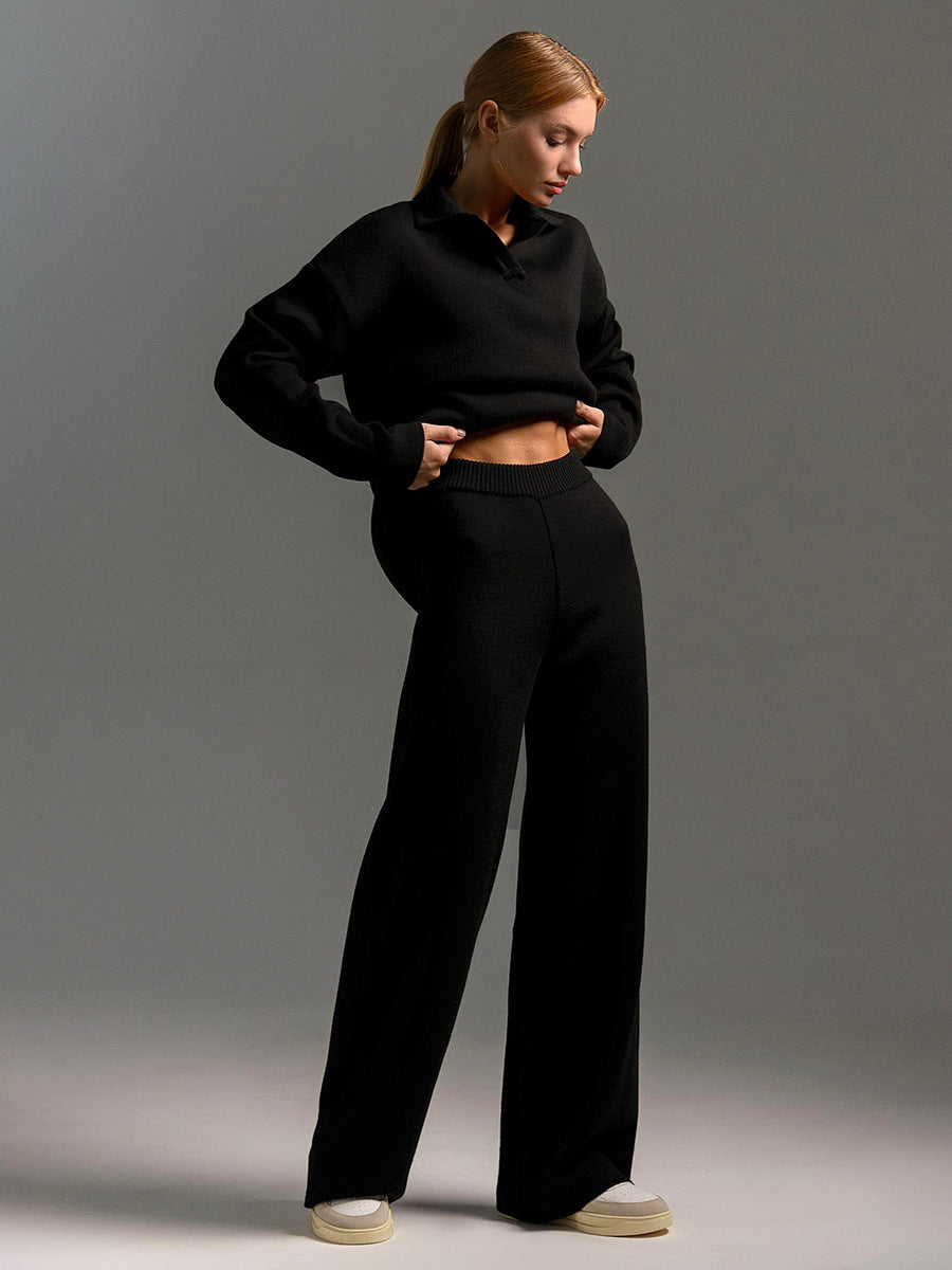 Velmira | Women's Collared Relaxed Two Piece Lounge Set
