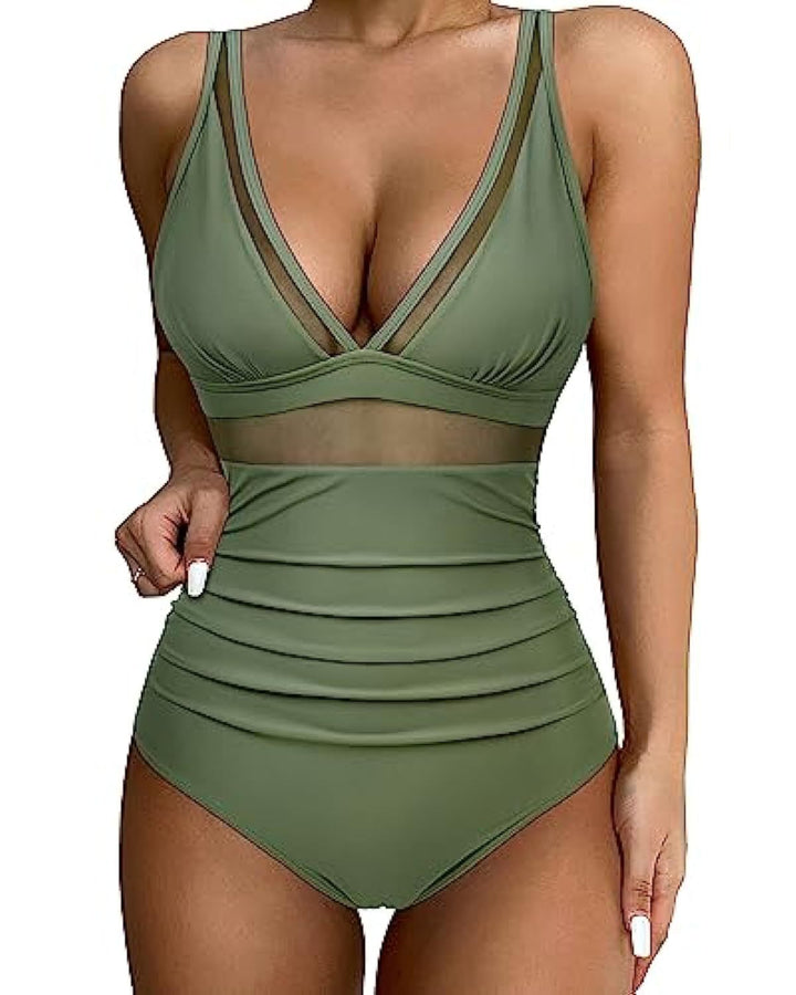 Lorraine | Women's Mesh Panel One-Piece Swimsuit