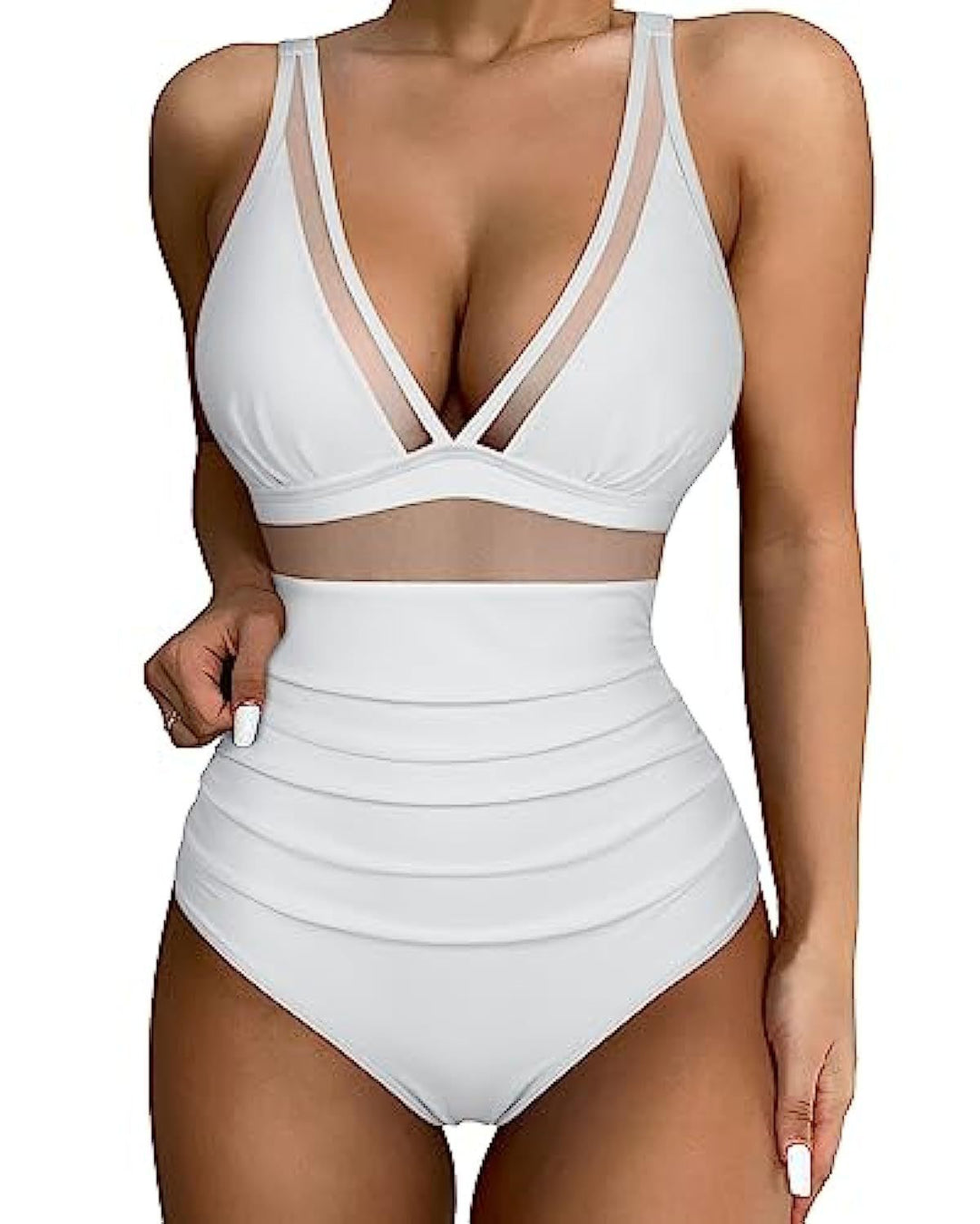 Lorraine | Women's Mesh Panel One-Piece Swimsuit