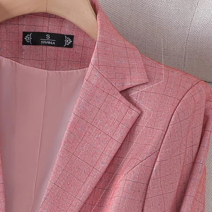 Merixa | Women's Tailored Grid Pattern Blazer