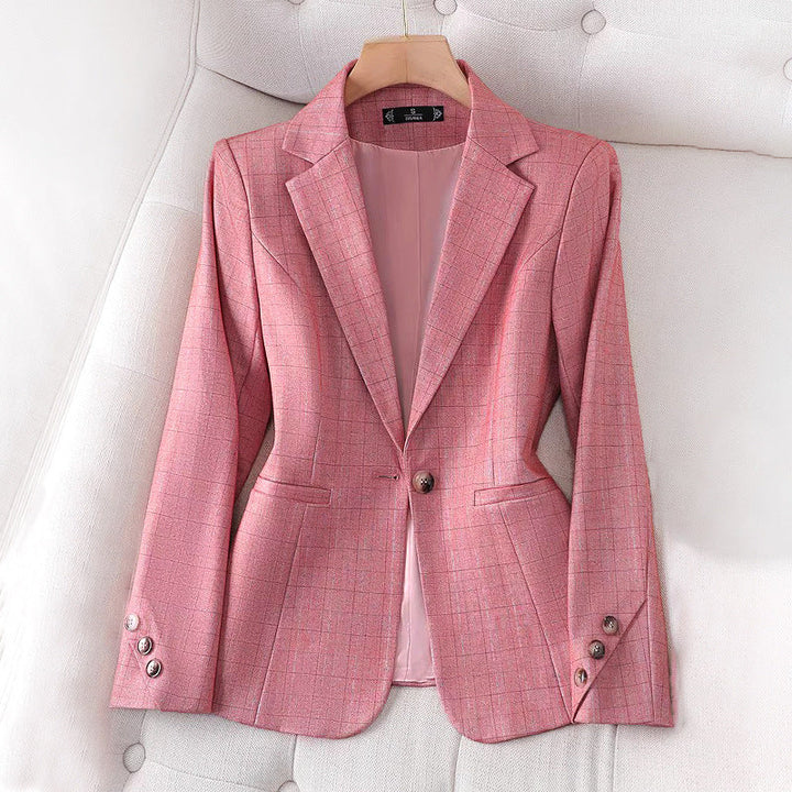 Merixa | Women's Tailored Grid Pattern Blazer
