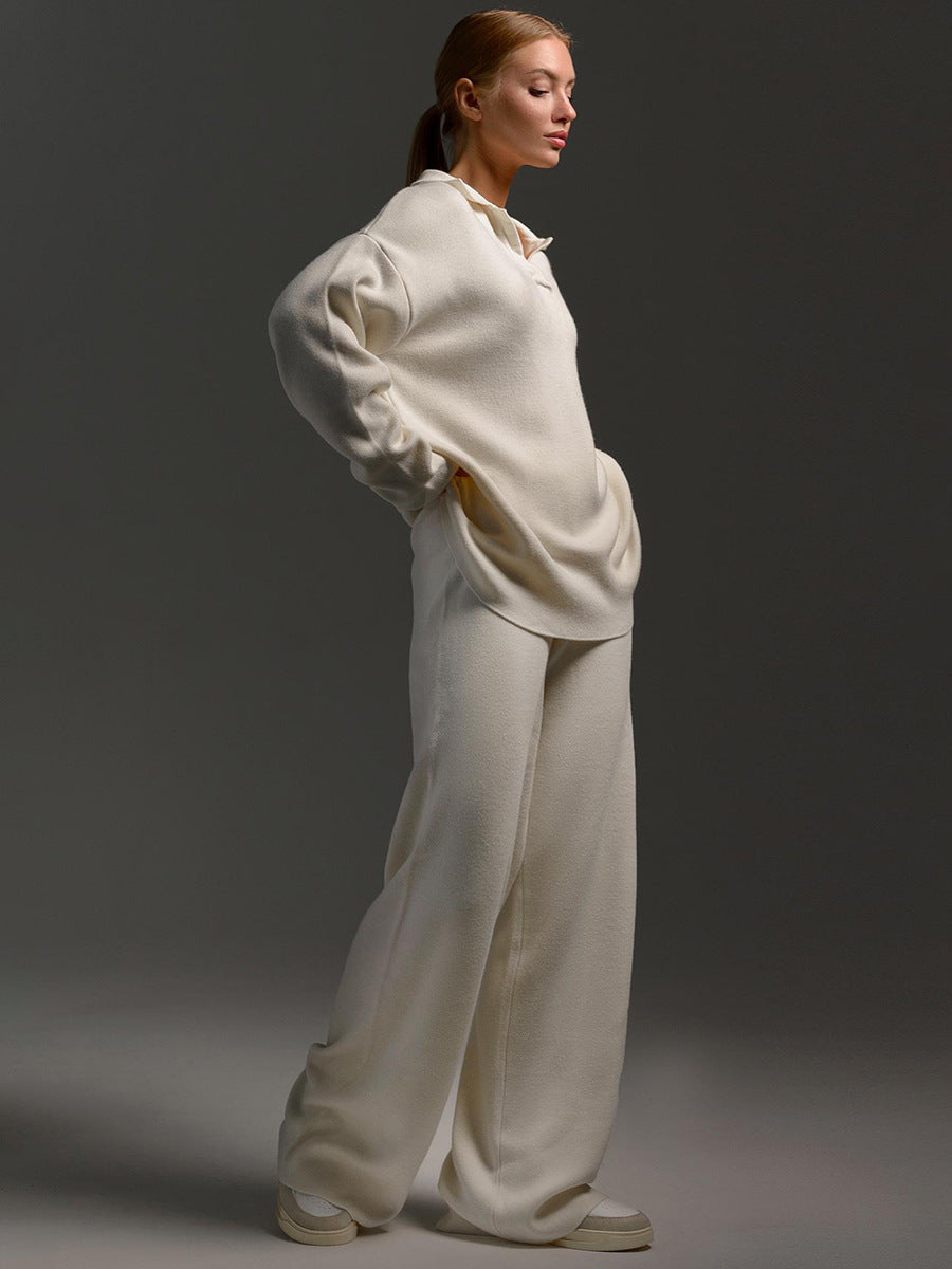 Velmira | Women's Collared Relaxed Two Piece Lounge Set