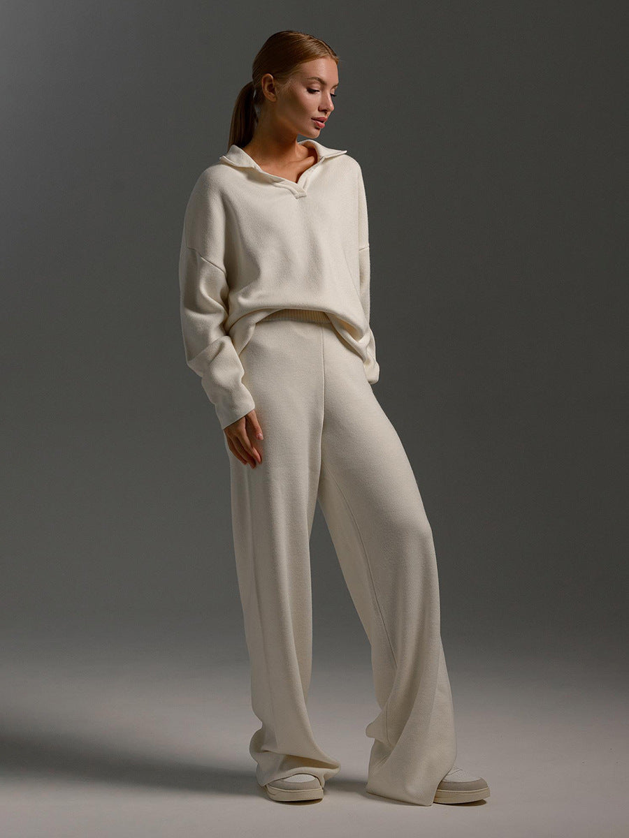 Velmira | Women's Collared Relaxed Two Piece Lounge Set