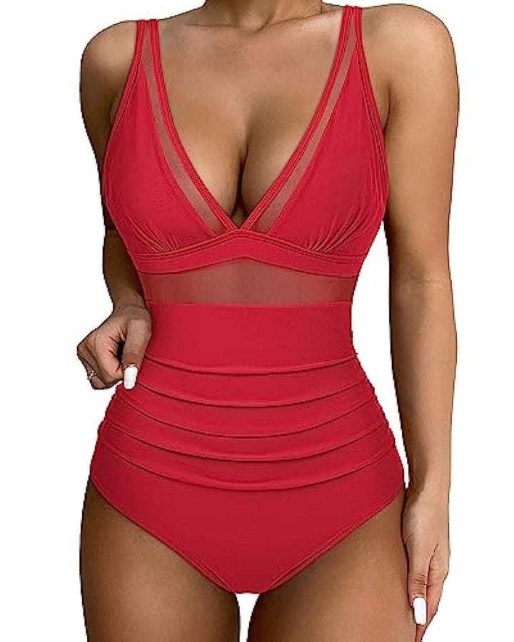 Lorraine | Women's Mesh Panel One-Piece Swimsuit